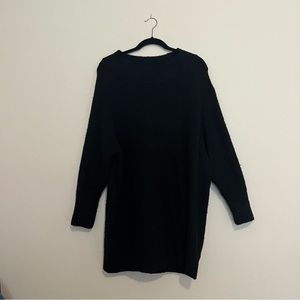 Topshop Oversized Knitted Sweater Mini Dress Black NWT